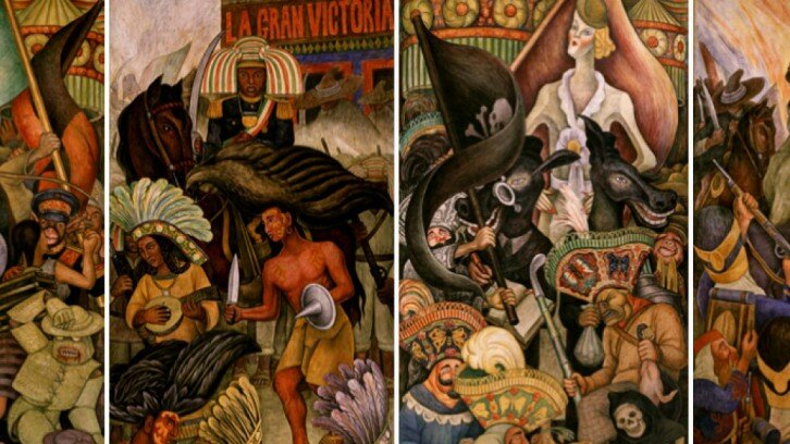 "Carnaval de la vida mexicana" de Diego Rivera